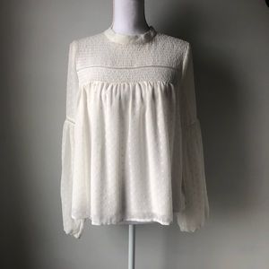 Chic white flowy top